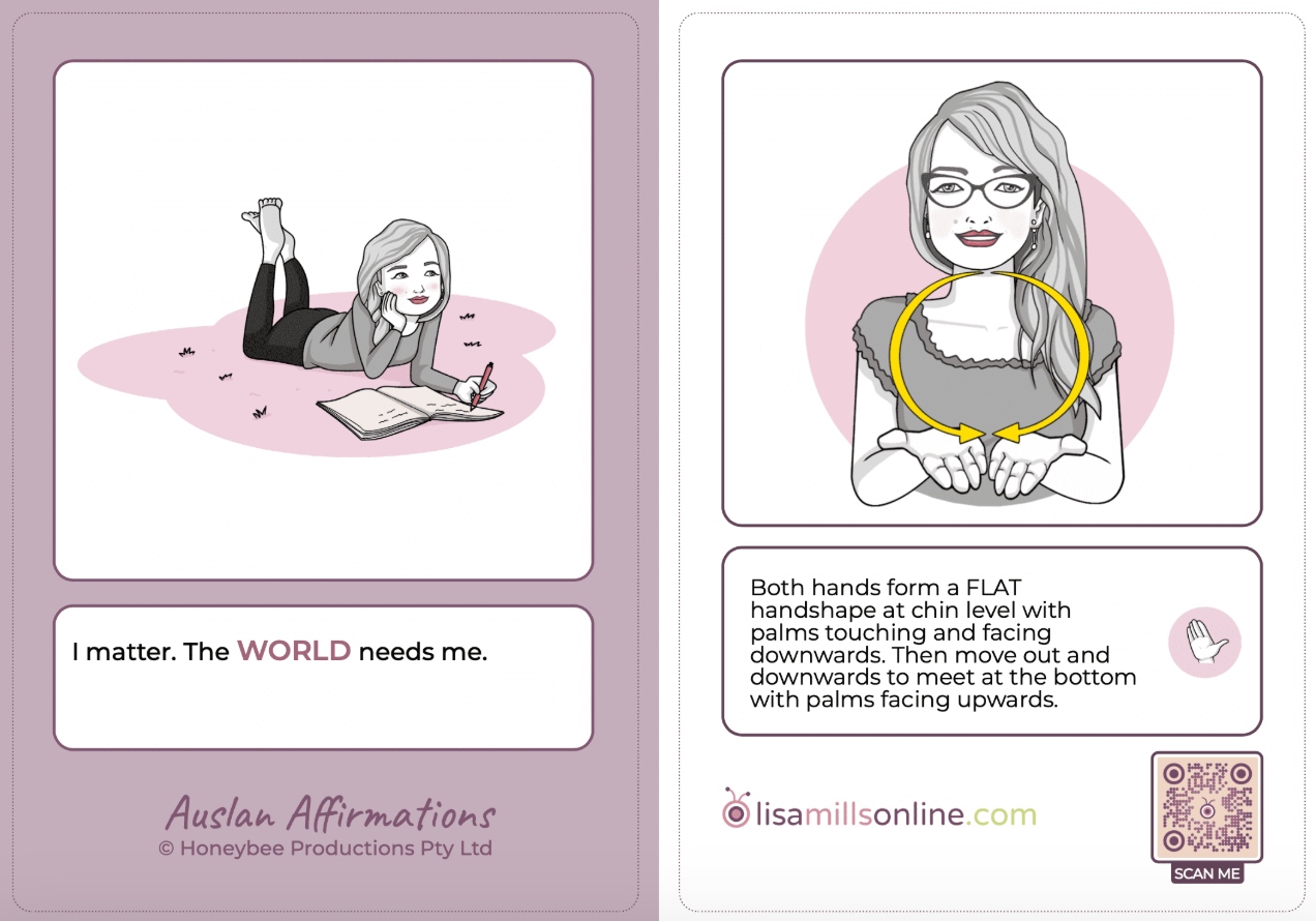 Auslan Affirmation Flashcards