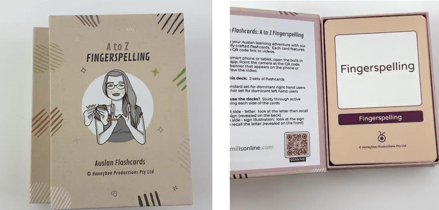 Auslan Starter Signs Bundle: Book + Flashcards