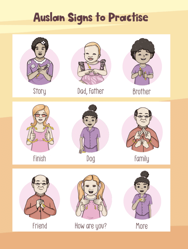 Auslan Starter Signs: 1 Story + 4 Book Bundle